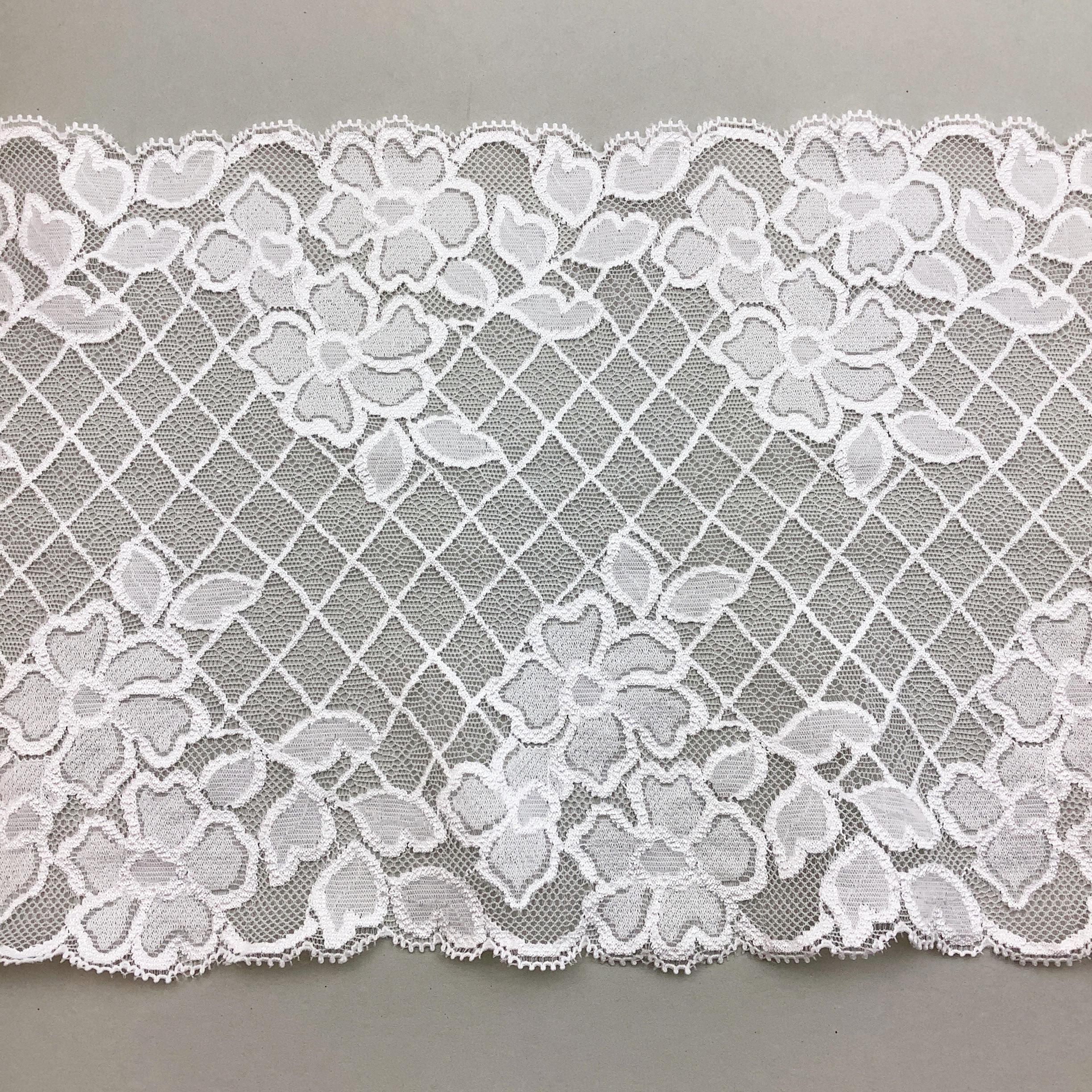Stretch lace White 19cm - AM2554