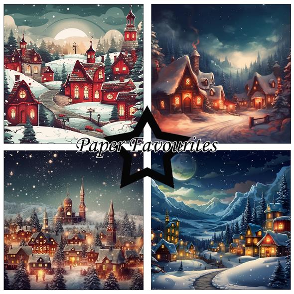 Paper Favourites Winter Village 6x6 Inch Paper Pack  - 3