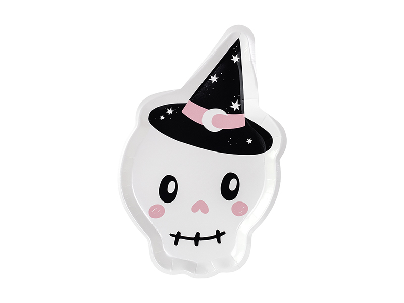 Halloween Dödskalle Papptallrikar 18 x 27 cm