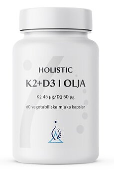 Holistic K2 + D3 in coconut oil (veg. capsules)