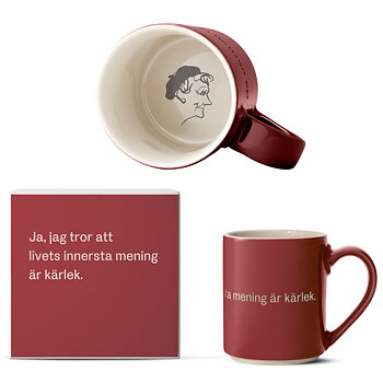 Astrid Lindgren Citat Mugg - "Ja, jag tror att livets innersta mening är kärlek"