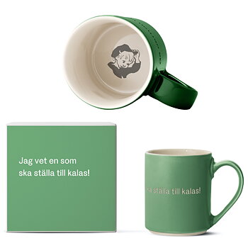 Astrid Lindgren Citat Mugg - "Jag vet en som ska ställa till kalas!"