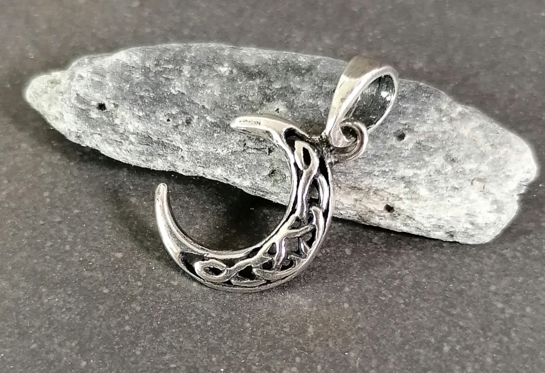 Keltisk Måne - Hänge i Silver - 23 mm - 2
