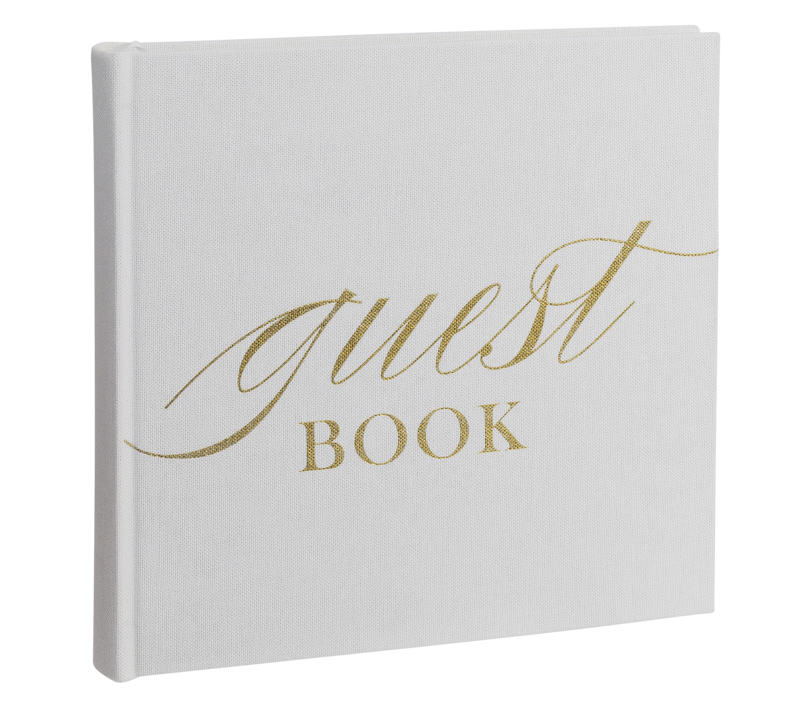 Gästbok FOCUS  Base Line Canvas Album 20x20 vit