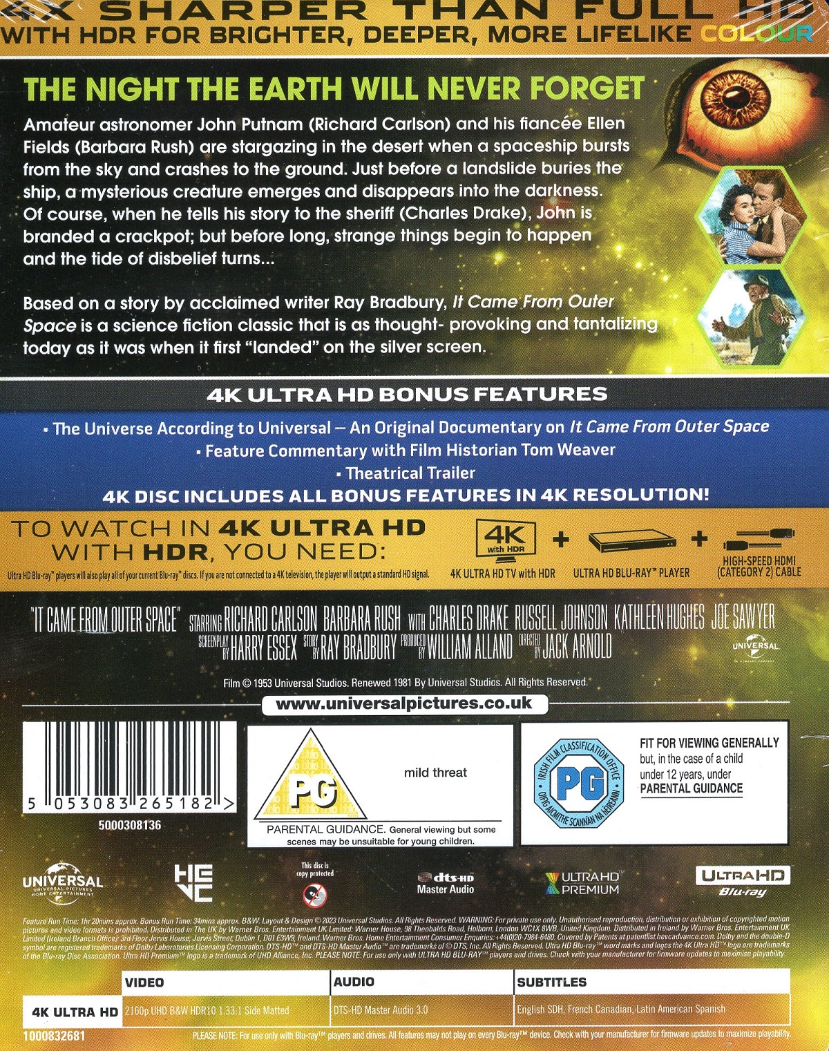 It Came From Outer Space (Steelbook) (ej svensk text) (4K Ultra HD) - 2