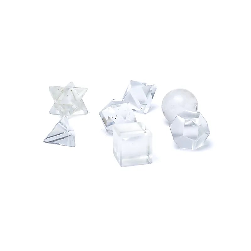 Bergkristall helig geometri 7-delad uppsättning (ca 2 cm) - 2