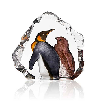 Mats Jonasson Wildlife Painted King Penguin with baby