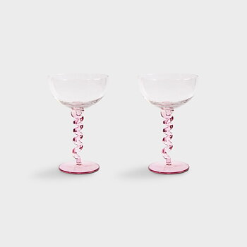 Coupeglas med spiralfot 2-pack