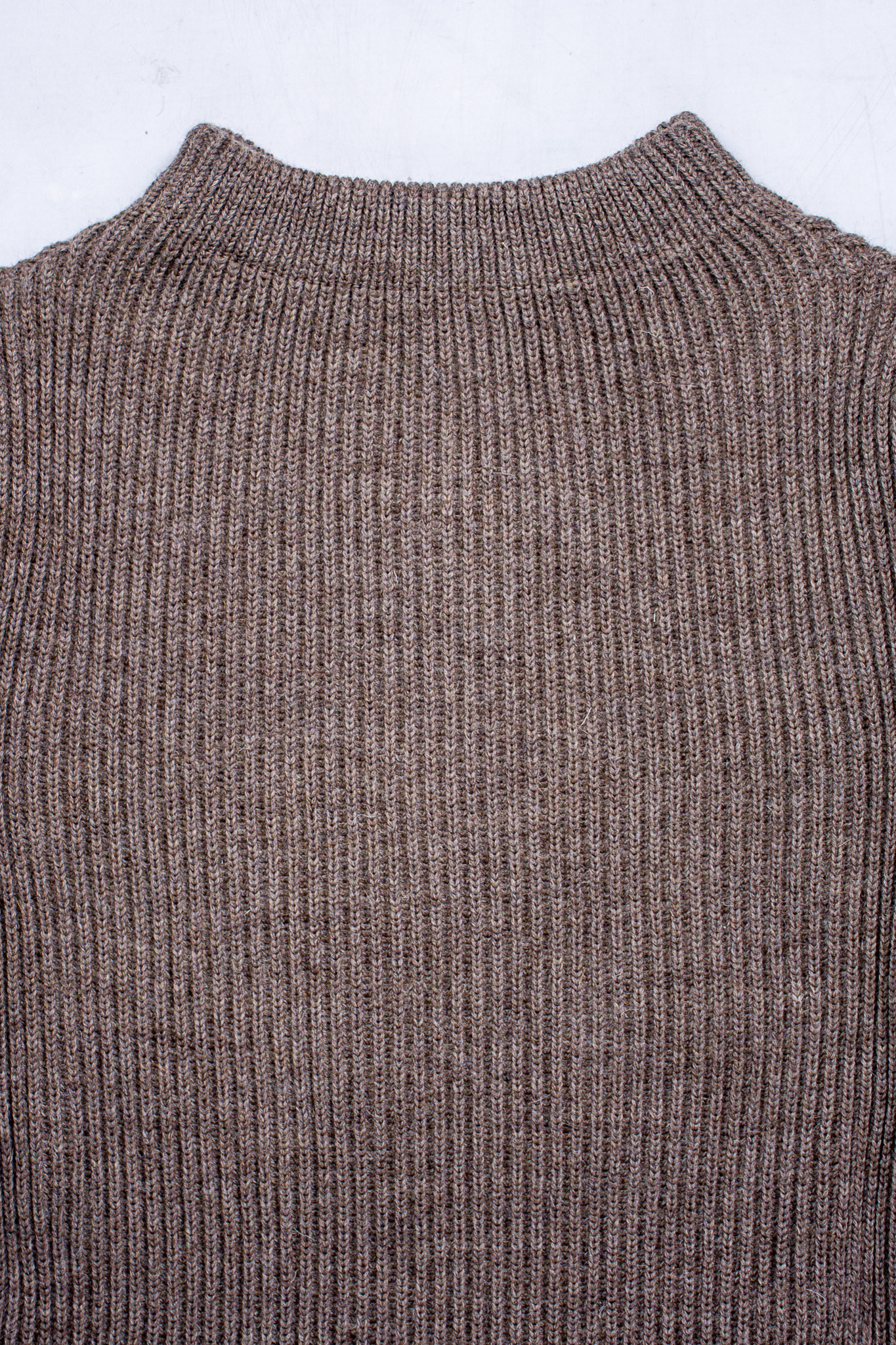 Andersen-Andersen - Navy Crewneck Wool Natural Taupe