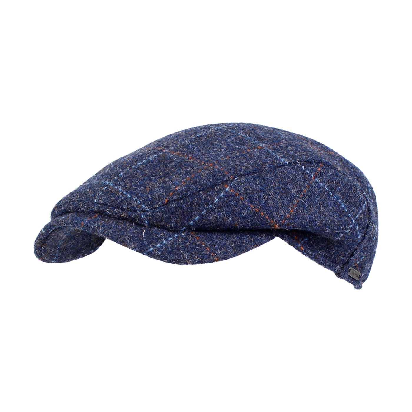 Höst/vinter Ivy Cap från Wigéns i Harris Tweed blåa toner säljs på Hospitalsgatan  