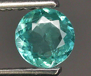 Hermosa apatita azul paraiba natural de corte redondo de 4,2 mm - 3
