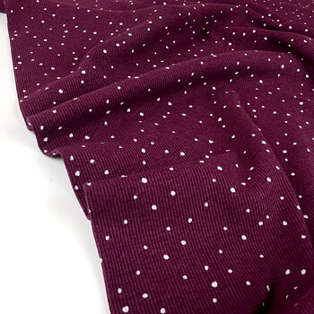 MINI SPOTS RIBBED - EGGPLANT