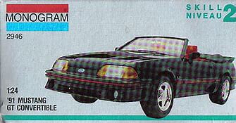 Ford Mustang  GT Cab  1991  1:25  Monogram  Byggsats