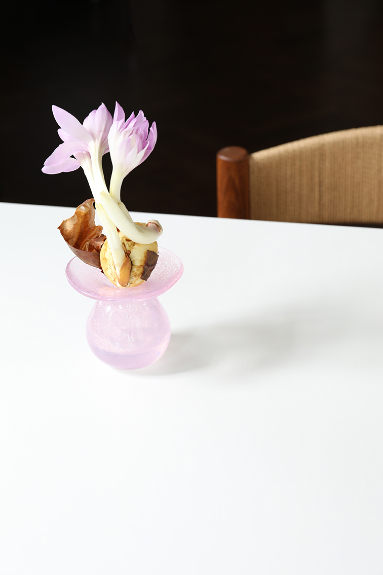 Munblåst vas No.1 Rosa