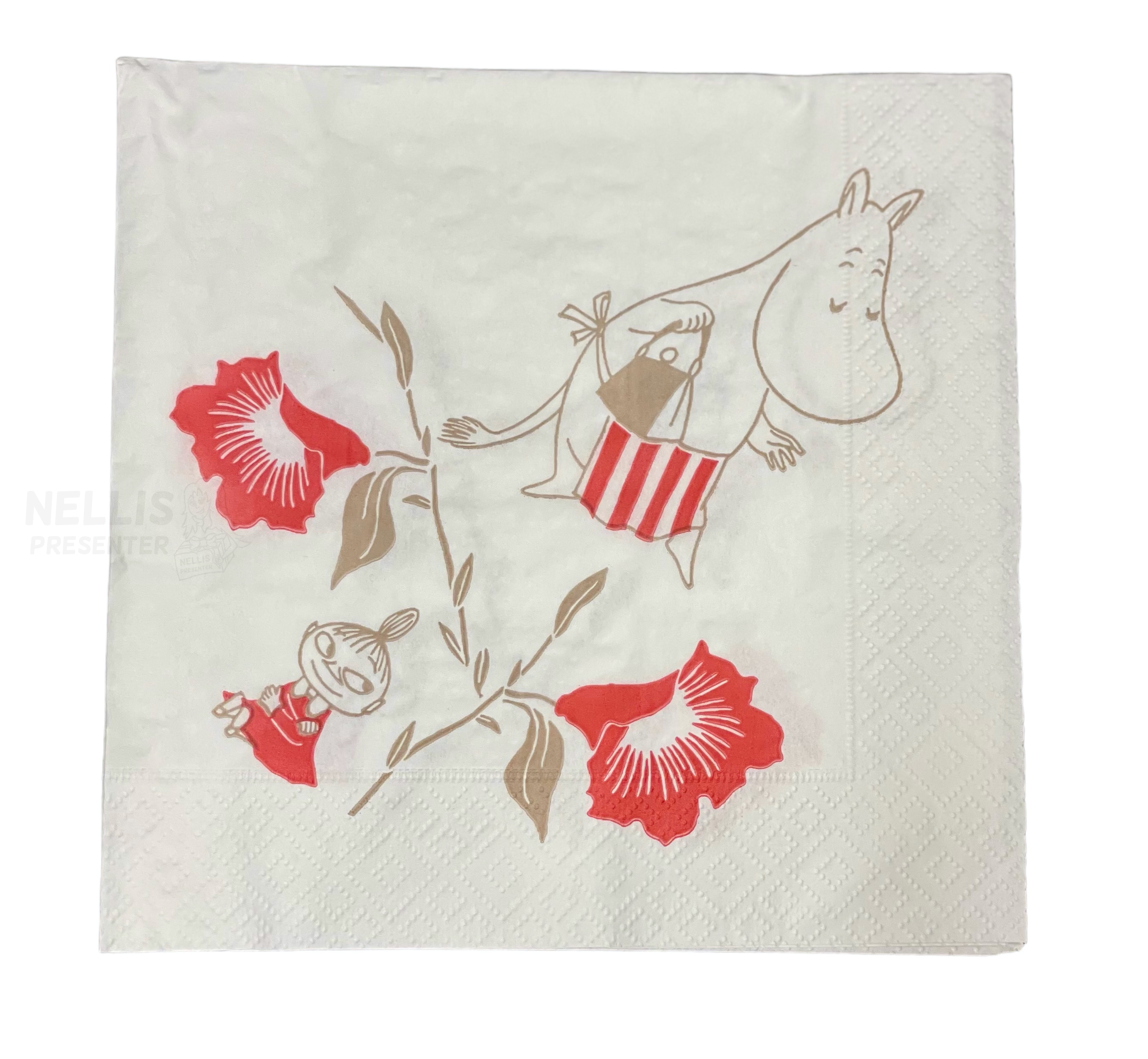 Moomin Napkins - Flower Red
