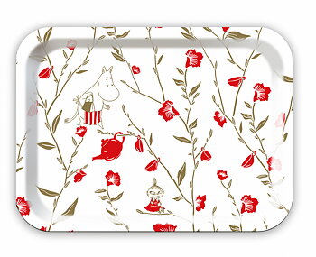 Moomin Tray 27x20 cm - Teaparty Flower Red