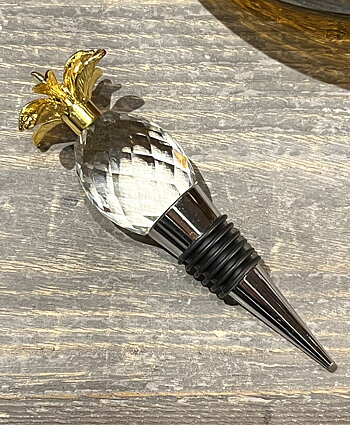 Glass bottle stopper - pineapple