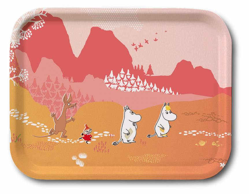 Moomin tray 27x20 cm - Moomin Valley Pink