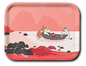 Moomin tray 27x20 cm - Moomin Boat Pink