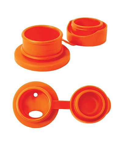 Orange lock till vattenflaska
