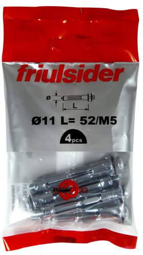 Metallexpander M5X58MM 3-16MM 4ST TMC - 2