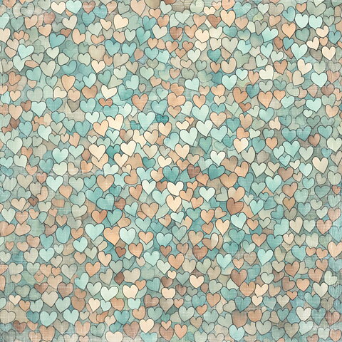 Papper Scrapbooking  Reprint - Birthday  - Hearts-  12x12 (30,5 x 30,5 cm)