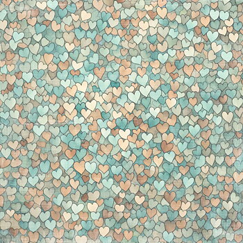 Papper Scrapbooking  Reprint - Birthday   -Hearts-  12x12 (30,5 x 30,5 cm)