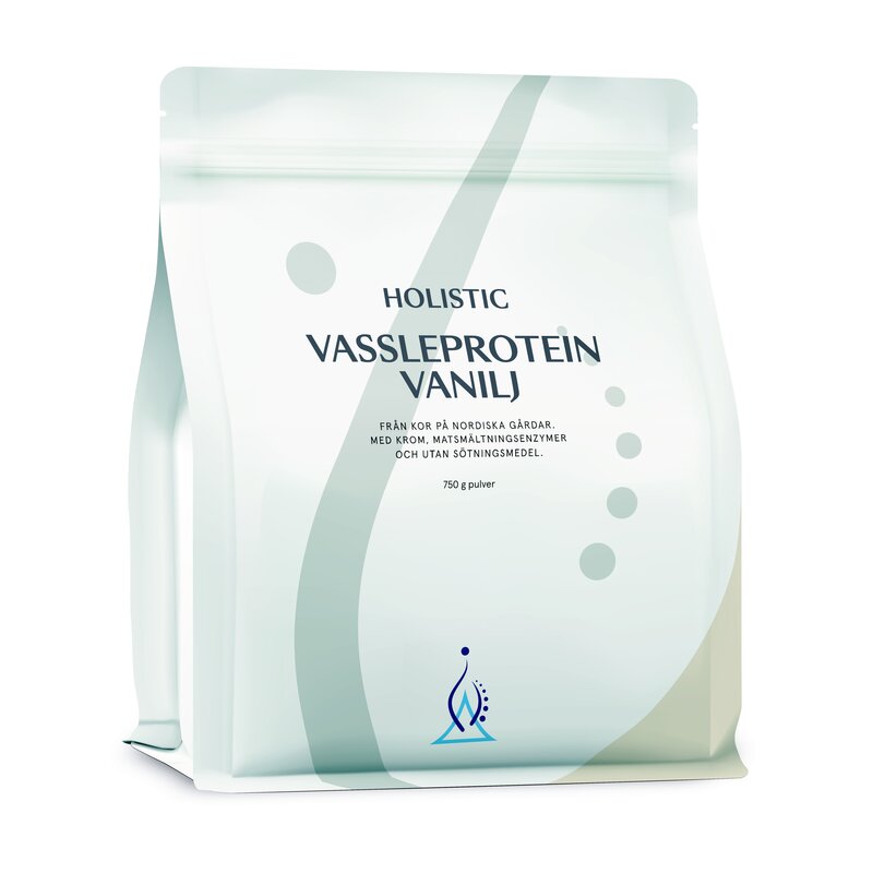 Vassleprotein vanilj, 750g - Holistic