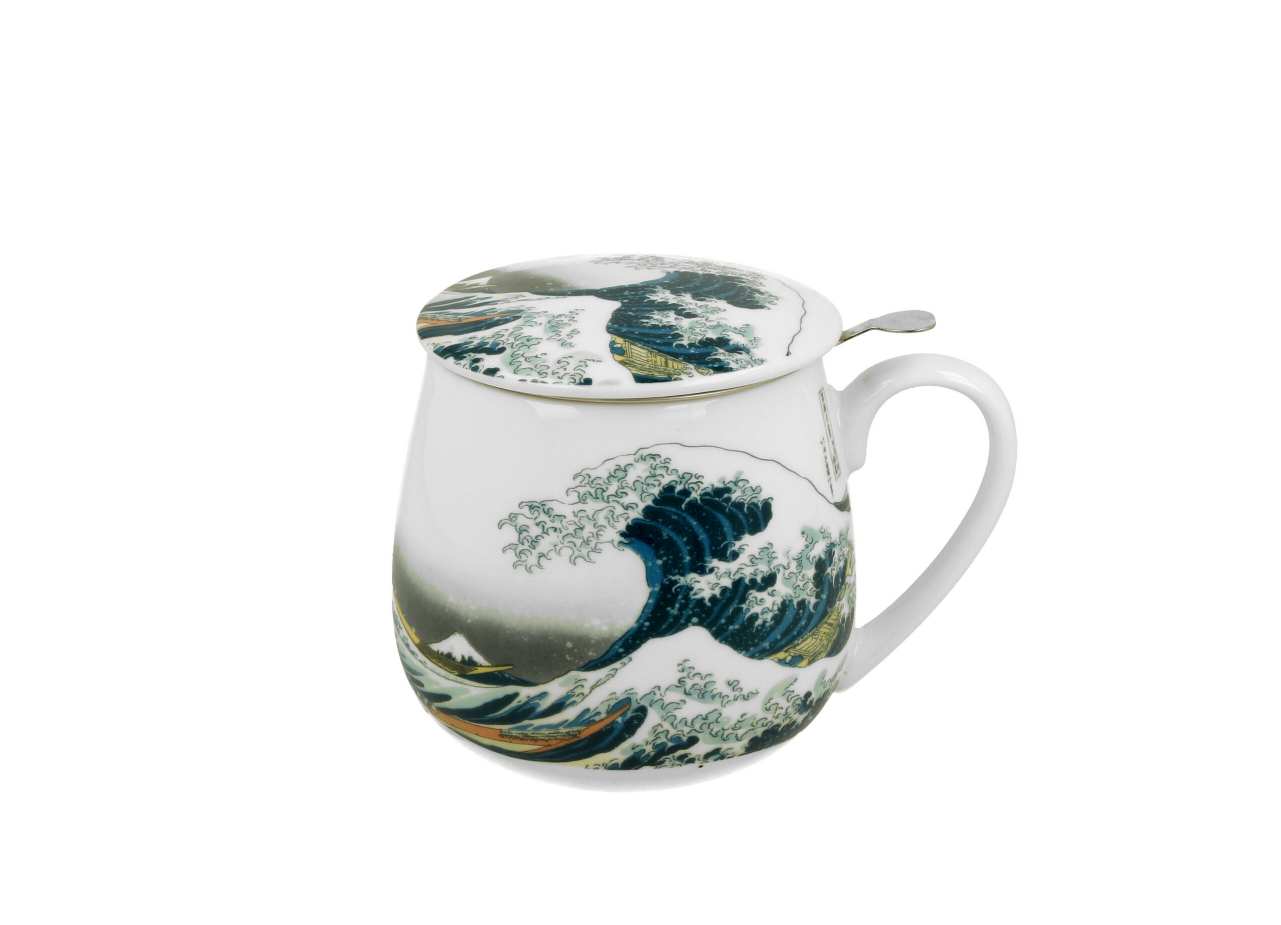Hokusai : The Great Wave -  Mugg Barrel med tesil och lock i presentask - 3