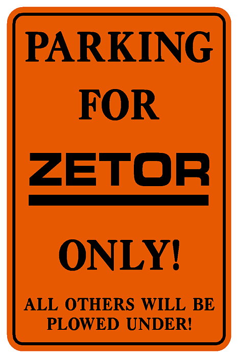 Metall Skylt Zetor
