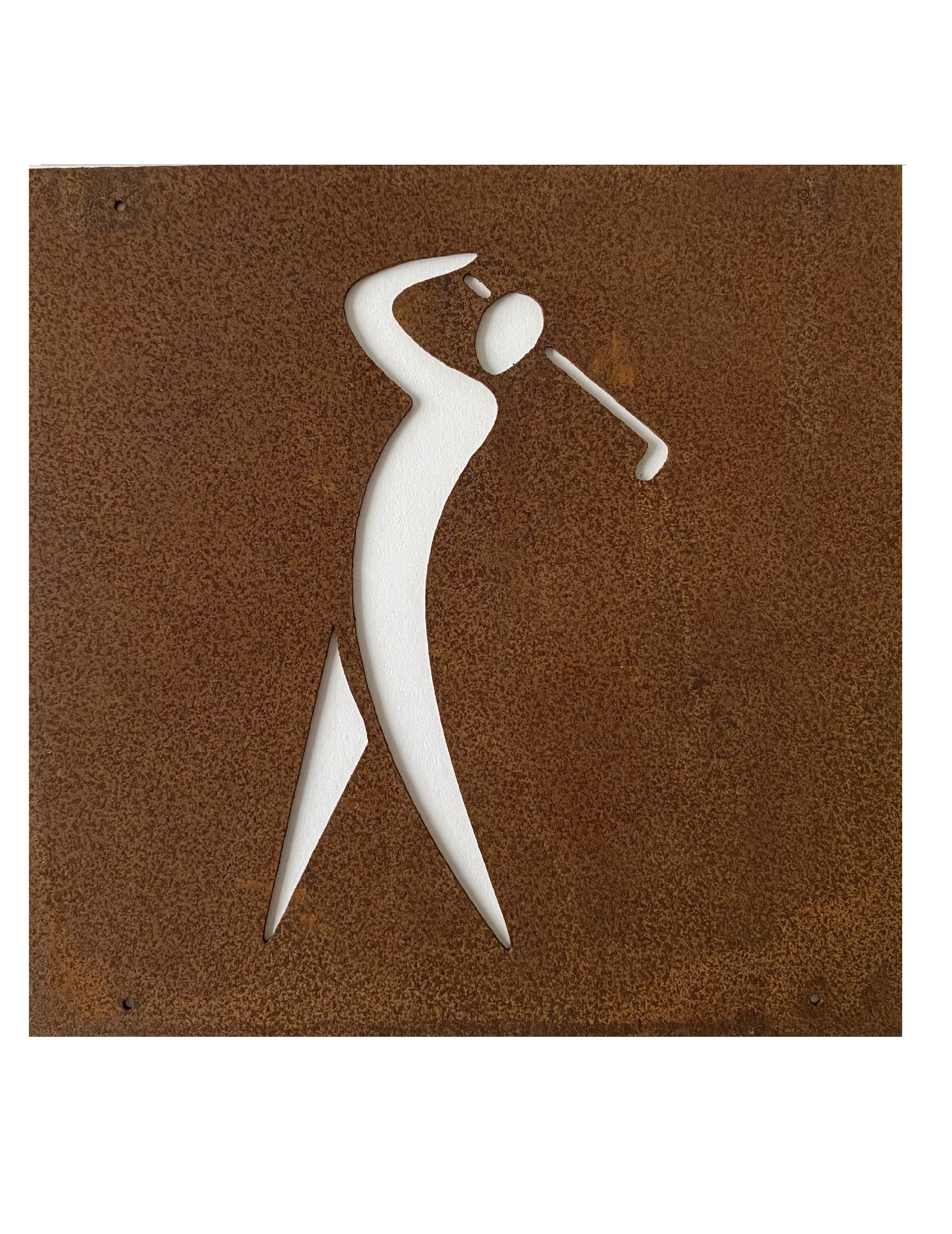 Rostig skylt till armeringsnät GOLFARE 14 cm