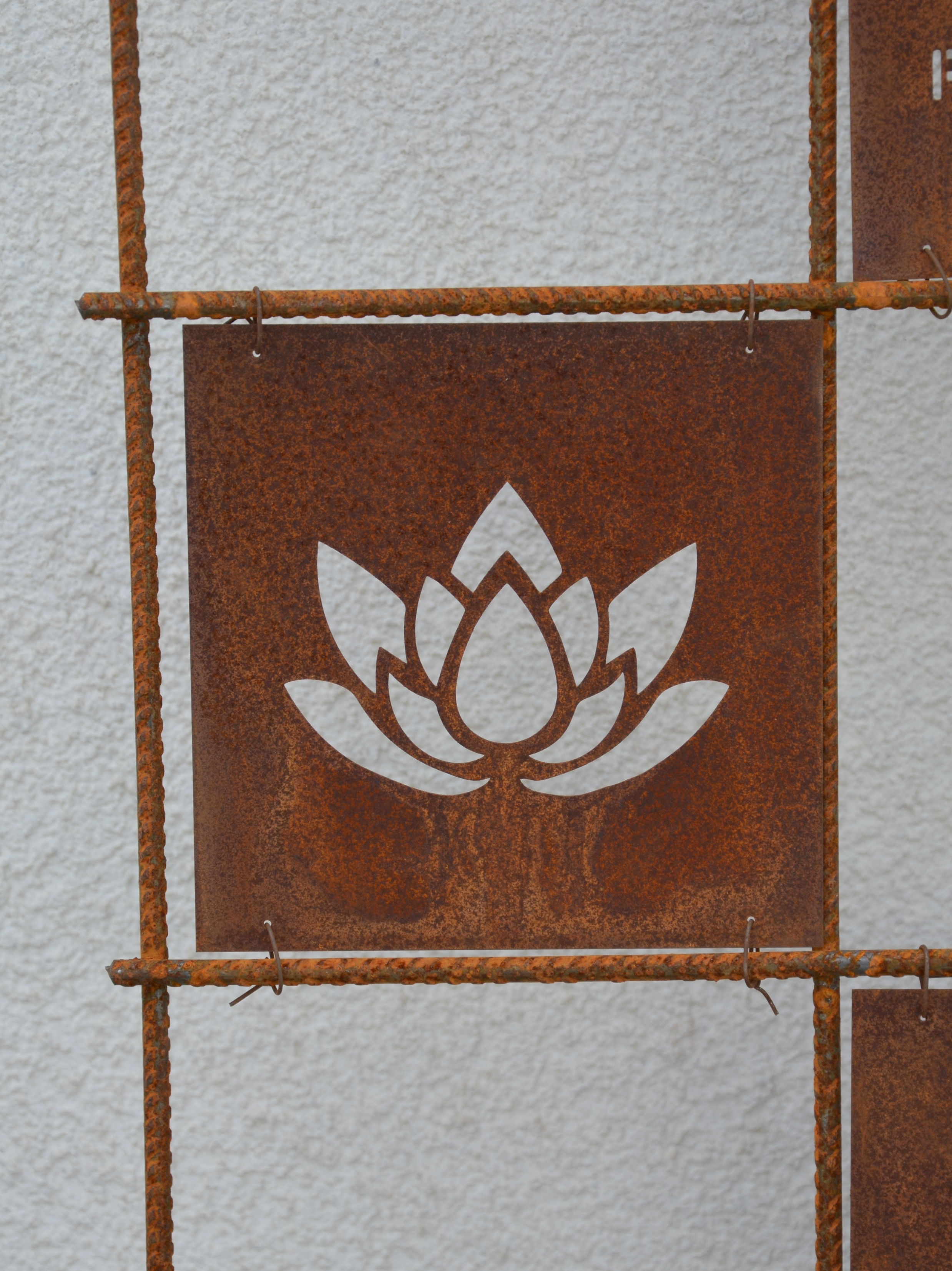 Rostig skylt till armeringsnät NÄCKROS 14 cm