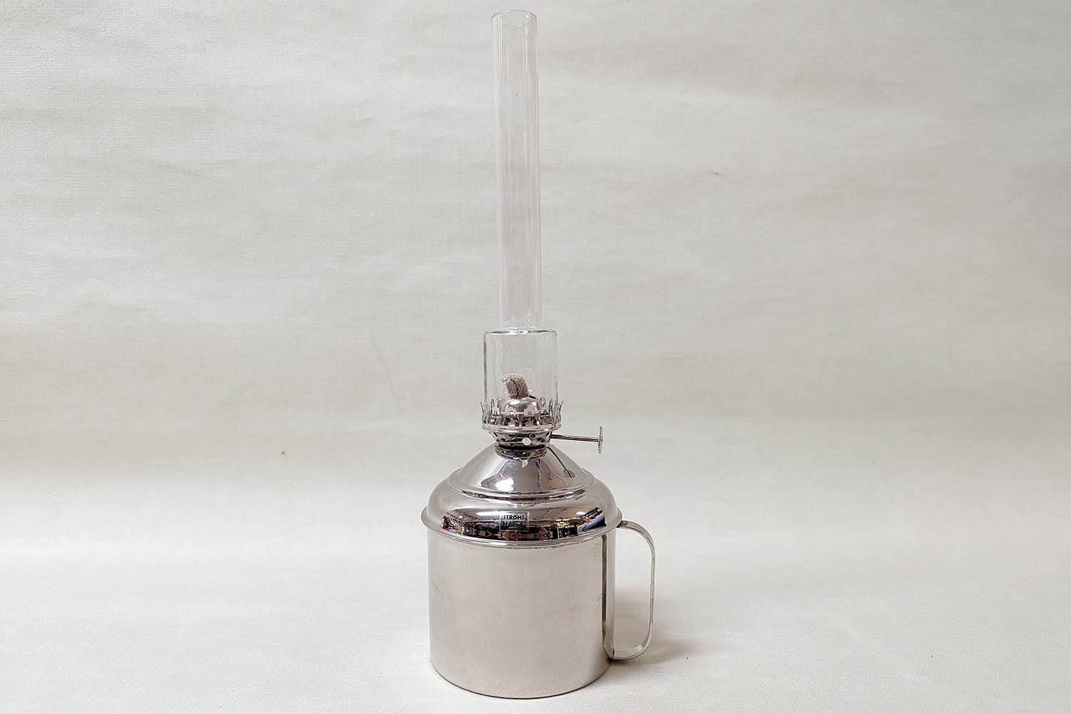 Linne kerosene lamp Nickel 33 cm