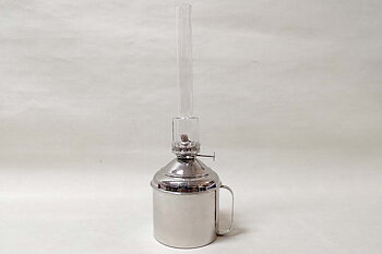Linne kerosene lamp Nickel 33 cm