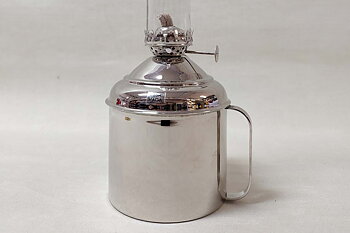 Linne kerosene lamp Nickel 33 cm