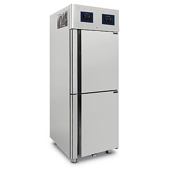 Kylskåp 350+350 L, rostfritt med 2 temperaturer - WiFi