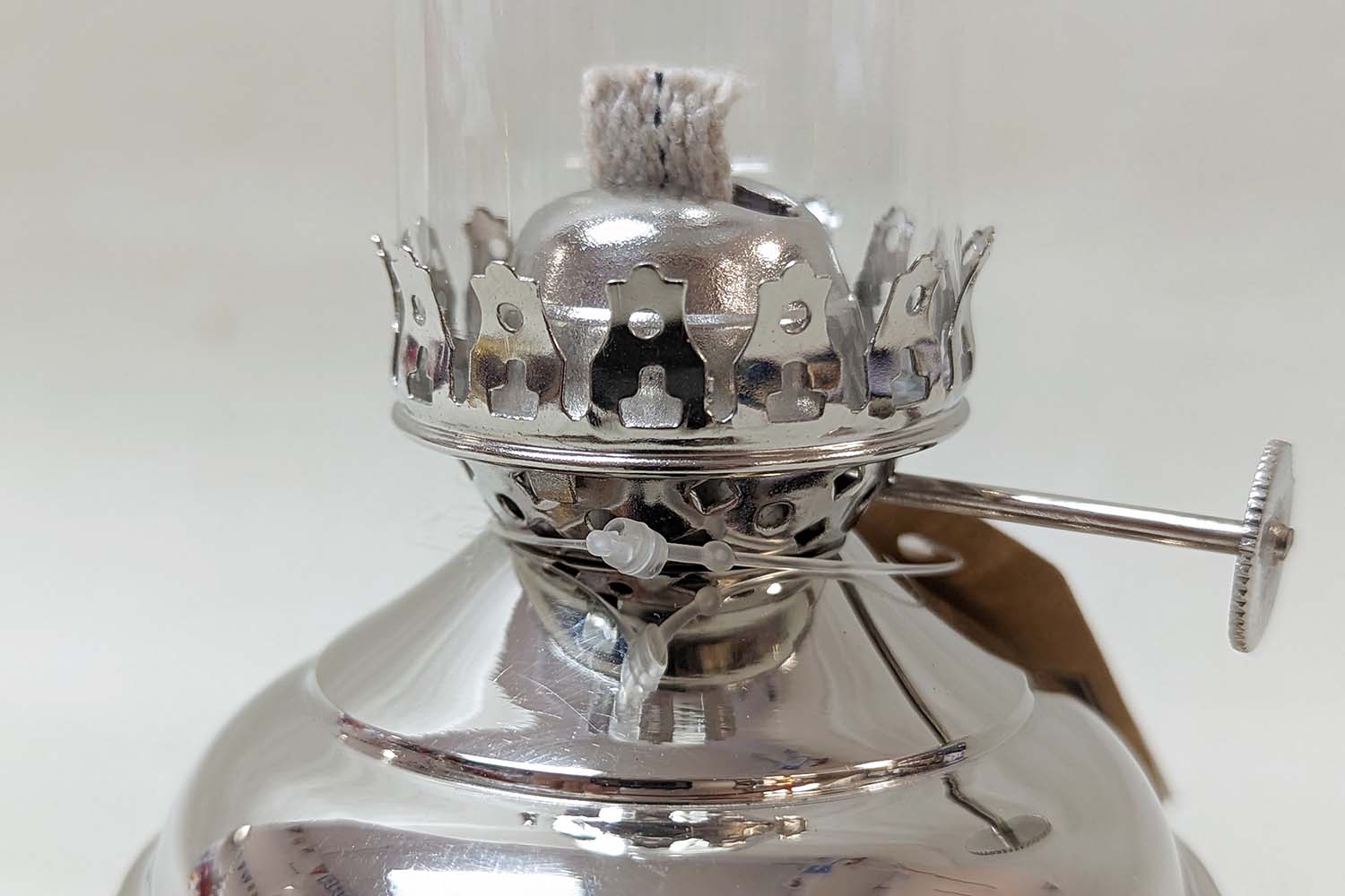 Linne kerosene lamp Nickel 27 cm - 2