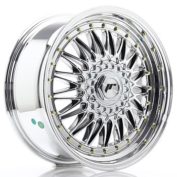 18" JR Wheels JR9 - Chrome - Gold Rivets