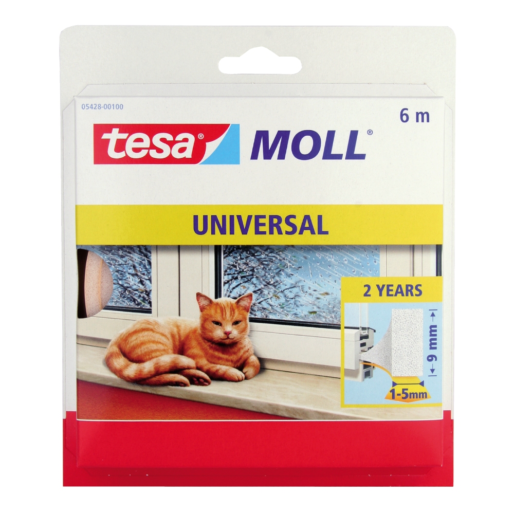 Dammtätningslist Vit 6M Tesa
