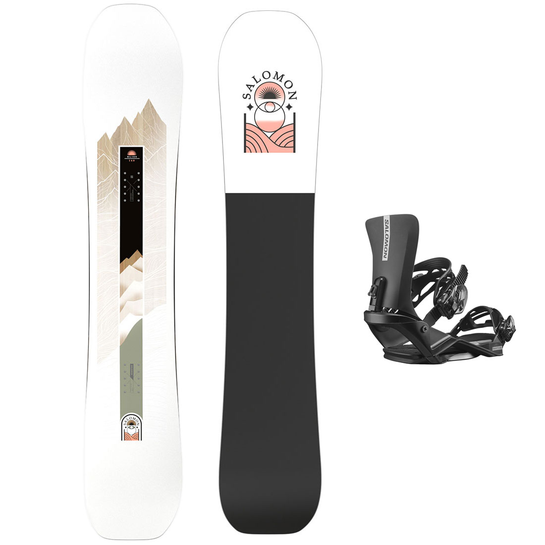 Salomon Snowboard Set Bliss 144 + Rhythm Black S Standtall.se