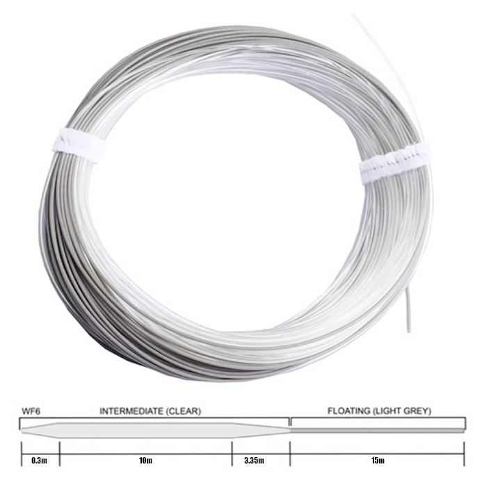 Hurricane Nordic Trout Intermediate/Floating Clear/Light Grey 30m - 2