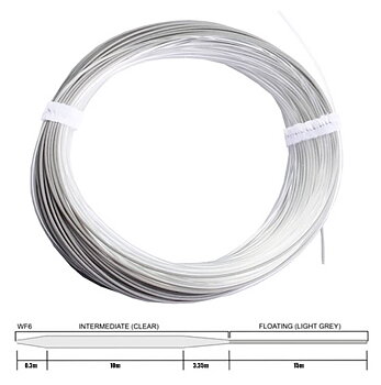 Hurricane Nordic Trout Intermediate/Floating Clear/Light Grey 30m