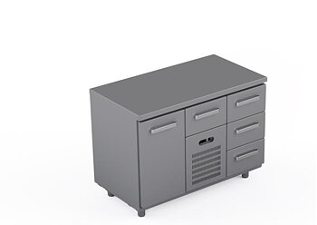 Dayton kylbänk Rostfri. Bredd: 1200 x djup: 660 x Höjd: 900 (mm)