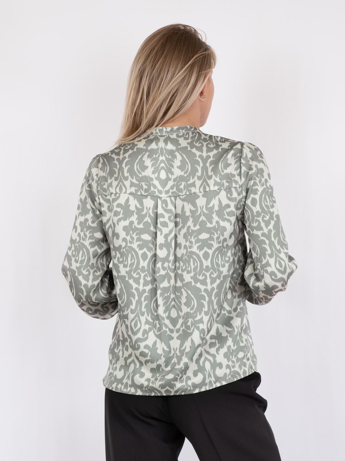 Neo Noir Kala Flower Blur Blouse, Dusty Army - 7