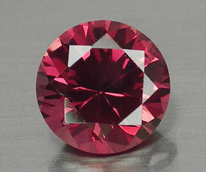 Impresionante piedra preciosa de granate rodolita natural con corte de diamante redondo de 5 mm