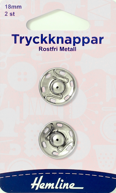 Tryckknappar 2st 18mm