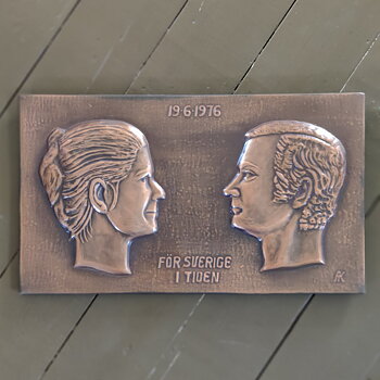 Kungabröllopet relief i koppar