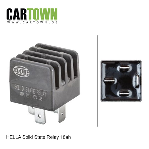 Relä 12VDC 4-pol 18A Solid State Hella