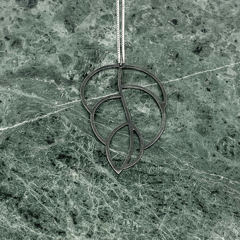 Silverhalsband LEAFY
