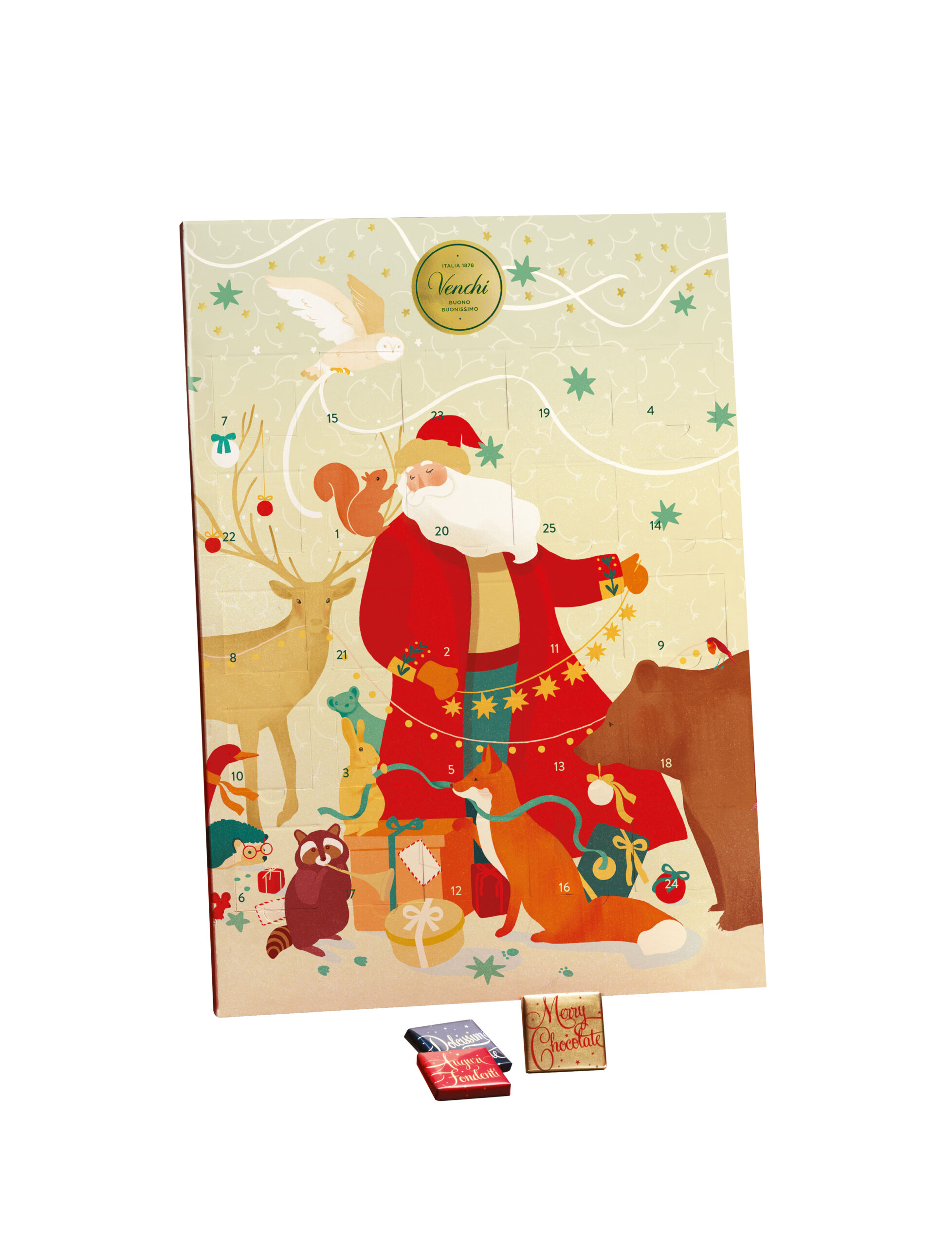 Adventskalender Classic 25 luckor med choklad - Venchi